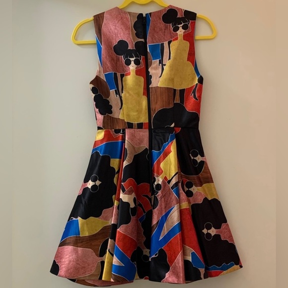 Alice and Olivia Stasia Stace Face Print pleated dress - Picture 7 of 7